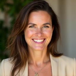 Portrait souriant de Sophie Dubois, fondatrice d'Éveil du Lotus