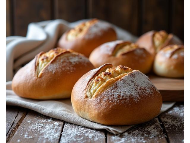 Gros plan sur du pain artisanal frais